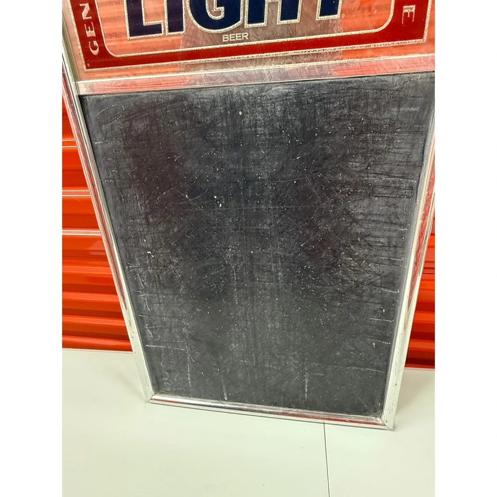 Vintage Bud Light Beer Bar Sign Mirrored Chalkboard Metal Frame 28